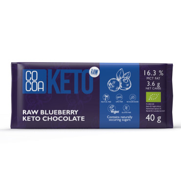 Cocoa - Czekolada keto z jagodami i olejem mct b/g BIO 40g