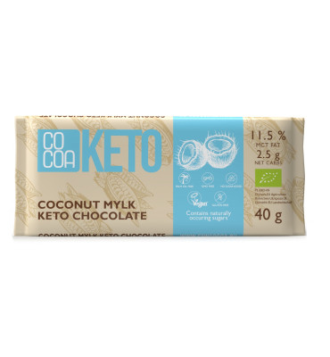 Cocoa - Czekolada keto kokosowa z olejem mct b/g BIO 40g