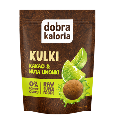 Dobra Kaloria - Kulki daktylowe kakao limonka 58g