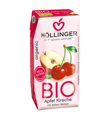 Hollinger - Nektar jabłkowo - wiśniowy bez dodatku cukru BIO 200ml
