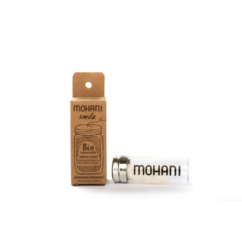 Mohani - Nić dentystyczna biodegradowalna miętowa 30m