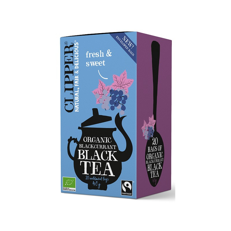 Clipper - Herbata czarna z czarną porzeczką BIO (20x2g)