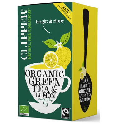 Clipper - Herbata zielona z cytryną BIO (20x2g)
