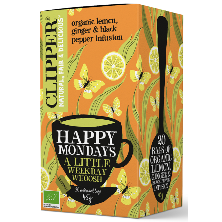 Clipper - Herbata cytrynowa z imbirem i czarnym pieprzem  BIO (20x2,25g)