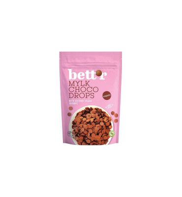 Bett'r - Dropsy czekoladowe mylk BIO 200g