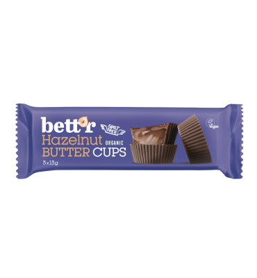 Bett'r - Babeczki z czekolady z nadzieniem z orzechów laskowych BIO 3x13g