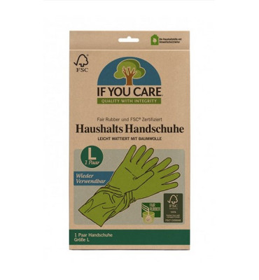 If You Care - Rękawiczki lateksowe wielorazowe, rozmiar L, 1 para
