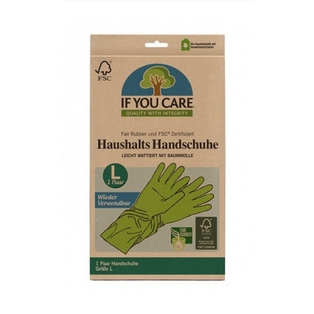 If You Care - Rękawiczki lateksowe wielorazowe, rozmiar L, 1 para