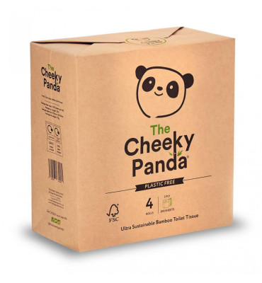 Cheeky Panda - Papier toaletowy bambusowy 3-warstwowy 4 szt.