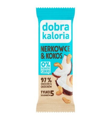 Dobra Kaloria - Baton daktylowy nerkowce-kokos 35g