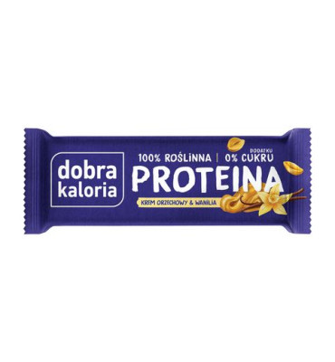 Dobra Kaloria - Baton proteinowy krem orzechowy i wanilia 45g