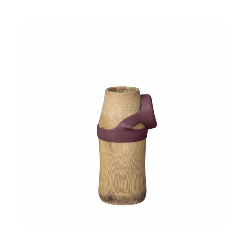 Bamboo Yoga - Butelka bambusowa czerwona