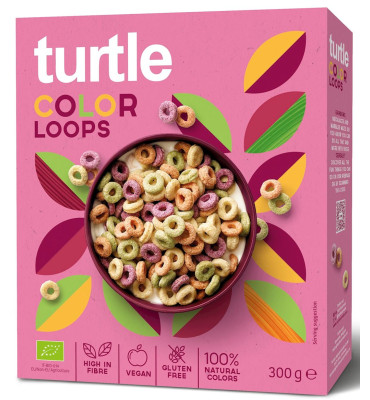 Turtle - Krążki zbożowe kolorowe b/g BIO 300g
