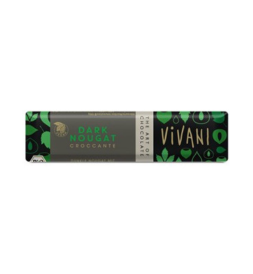 Vivani - Baton z gorzkiej czekolady nugatowej z orzechami laskowymi BIO 35g