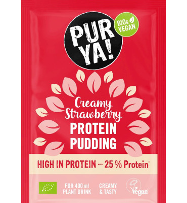 Pur Ya! - Budyń proteinowy o smaku truskawkowym BIO 44g