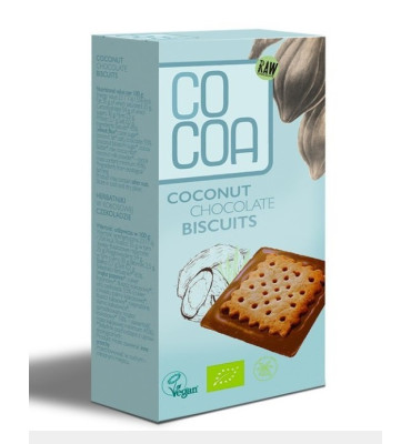 Cocoa - Herbatniki z czekoladą kokosową BIO 95g