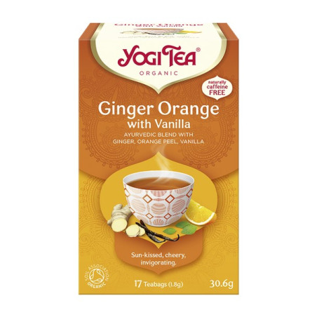 Yogi Tea - Herbata Ginger Orange Vanilla - imbirowo pomarańczowa z wanilią - BIO (17x1,8g)