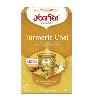 Yogi Tea - Herbata Turmeric Chai - złoty czaj z kurkumą - BIO (17x1,8g)