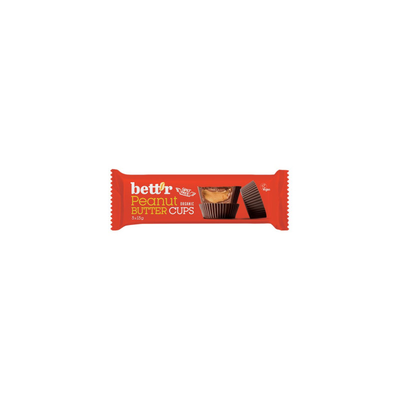 Bett'r - Praliny z czekolady z nadzieniem z orzechów arachaidowych BIO 3x13g