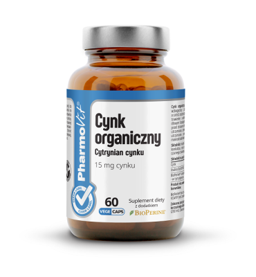 Vcaps - Cynk organiczny 15mg 60 kaps.
