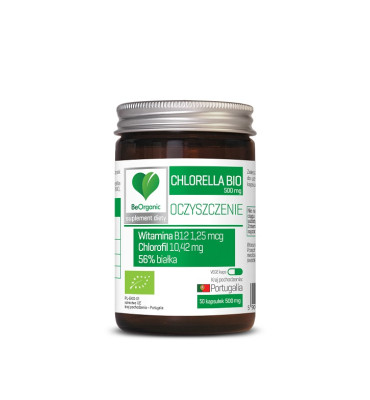 Be Organic - Chlorella (500mg) BIO 50 kapsułek