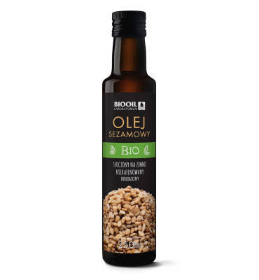 Biooil - Olej sezamowy tł. na zimno BIO 250ml